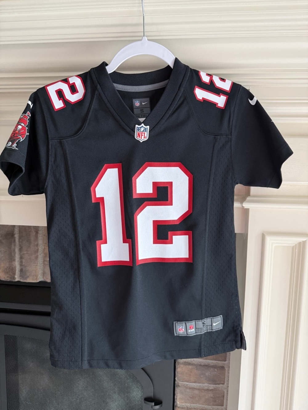Nike Black Youth #12 Tampa Bay Buccaneers Football Jersey